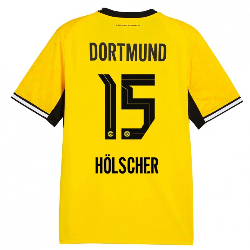 Danxen Kinder Mats Hölscher #15 Gelb Schwarz Weiß Heimtrikot Trikot 2026/27 T-Shirt Schweiz