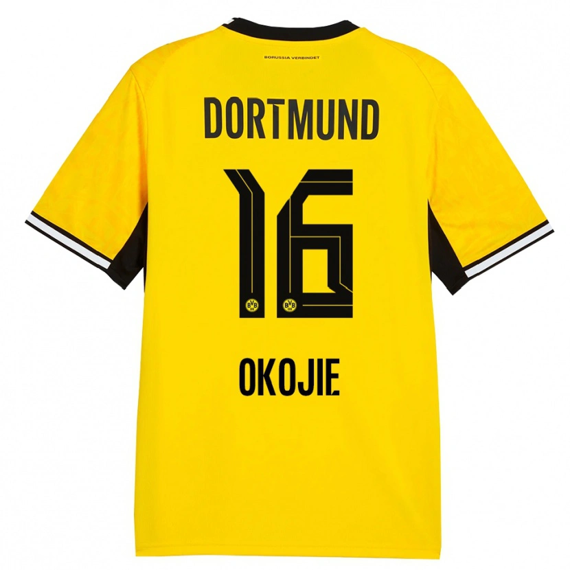 Danxen Kinder Davis Okojie #16 Gelb Schwarz Weiß Heimtrikot Trikot 2026/27 T-Shirt Schweiz