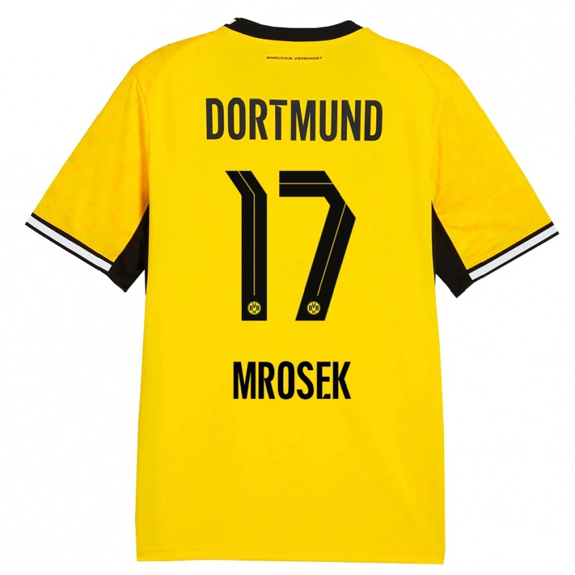 Danxen Kinder Noah Mrosek #17 Gelb Schwarz Weiß Heimtrikot Trikot 2026/27 T-Shirt Schweiz
