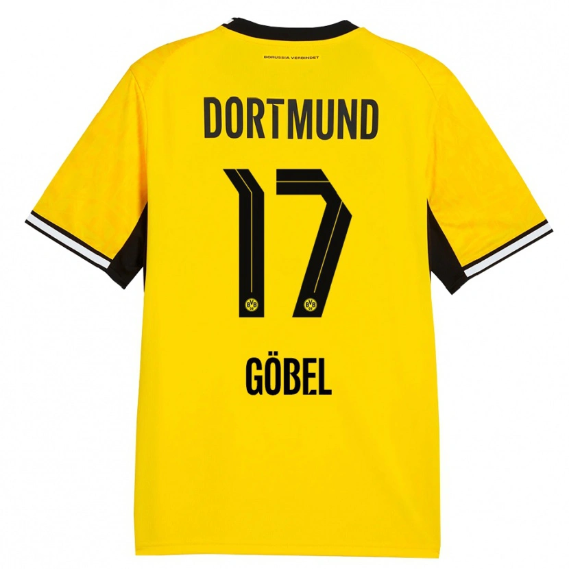 Danxen Kinder Patrick Göbel #17 Gelb Schwarz Weiß Heimtrikot Trikot 2026/27 T-Shirt Schweiz