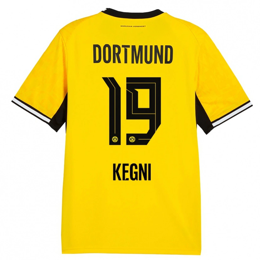 Danxen Kinder Pharell Kegni #19 Gelb Schwarz Weiß Heimtrikot Trikot 2026/27 T-Shirt Schweiz