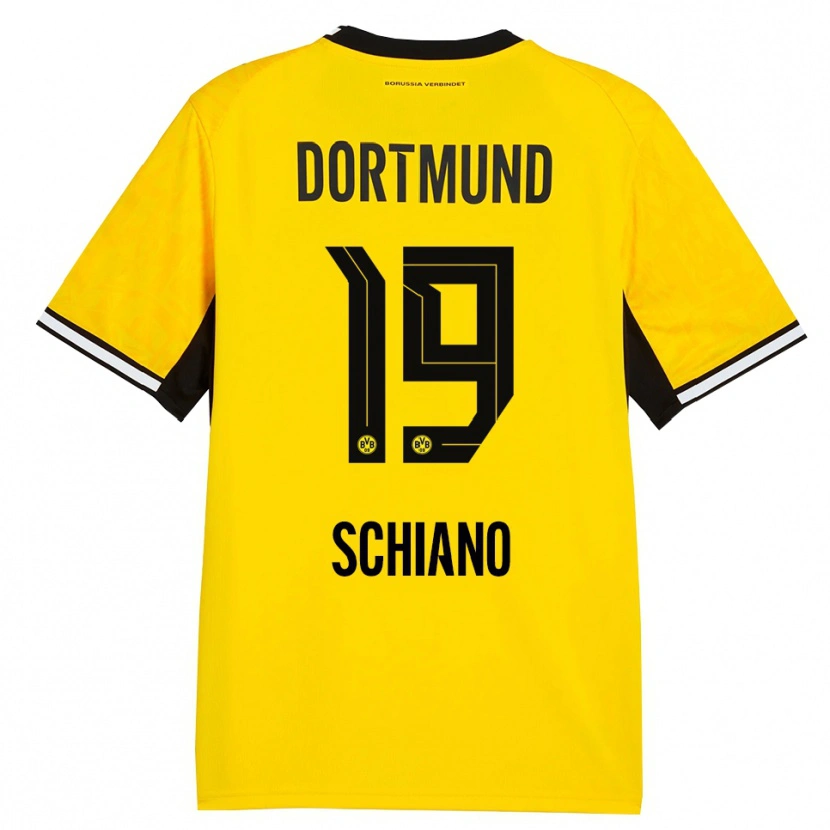 Danxen Kinder Emilio Schiano #19 Gelb Schwarz Weiß Heimtrikot Trikot 2026/27 T-Shirt Schweiz