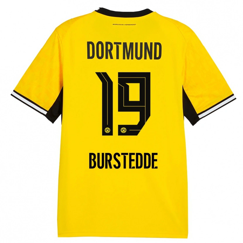 Danxen Kinder Joshua Burstedde #19 Gelb Schwarz Weiß Heimtrikot Trikot 2026/27 T-Shirt Schweiz