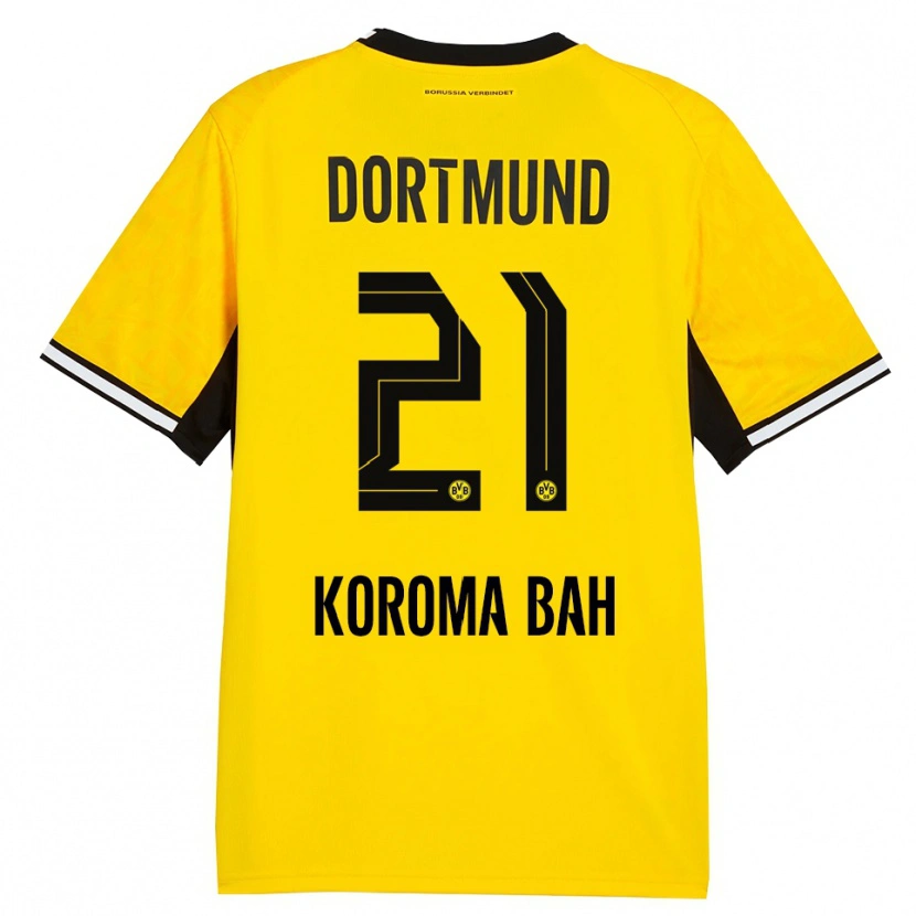 Danxen Kinder Septimus Koroma Bah #21 Gelb Schwarz Weiß Heimtrikot Trikot 2026/27 T-Shirt Schweiz