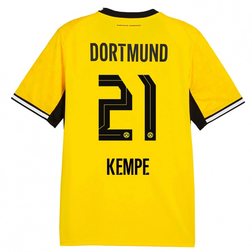 Danxen Kinder Frederike Kempe #21 Gelb Schwarz Weiß Heimtrikot Trikot 2026/27 T-Shirt Schweiz