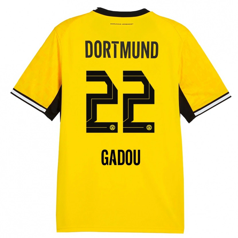 Danxen Kinder Joane Gadou #22 Gelb Schwarz Weiß Heimtrikot Trikot 2026/27 T-Shirt Schweiz