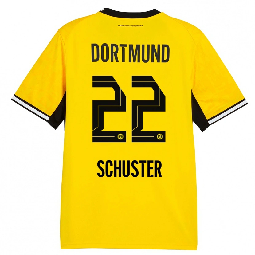 Danxen Kinder Melanie Schuster #22 Gelb Schwarz Weiß Heimtrikot Trikot 2026/27 T-Shirt Schweiz