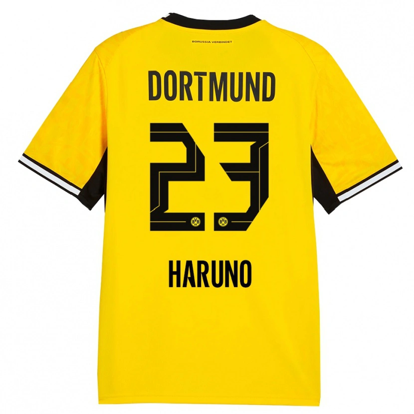 Danxen Kinder Sasaki Haruno #23 Gelb Schwarz Weiß Heimtrikot Trikot 2026/27 T-Shirt Schweiz