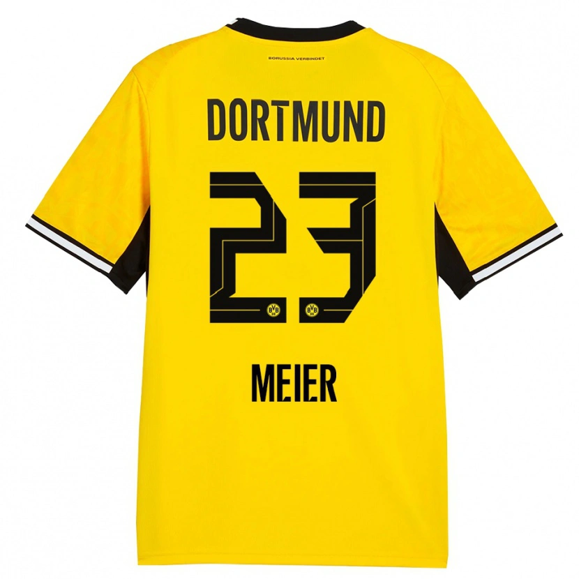 Danxen Kinder Maximilian Meier #23 Gelb Schwarz Weiß Heimtrikot Trikot 2026/27 T-Shirt Schweiz