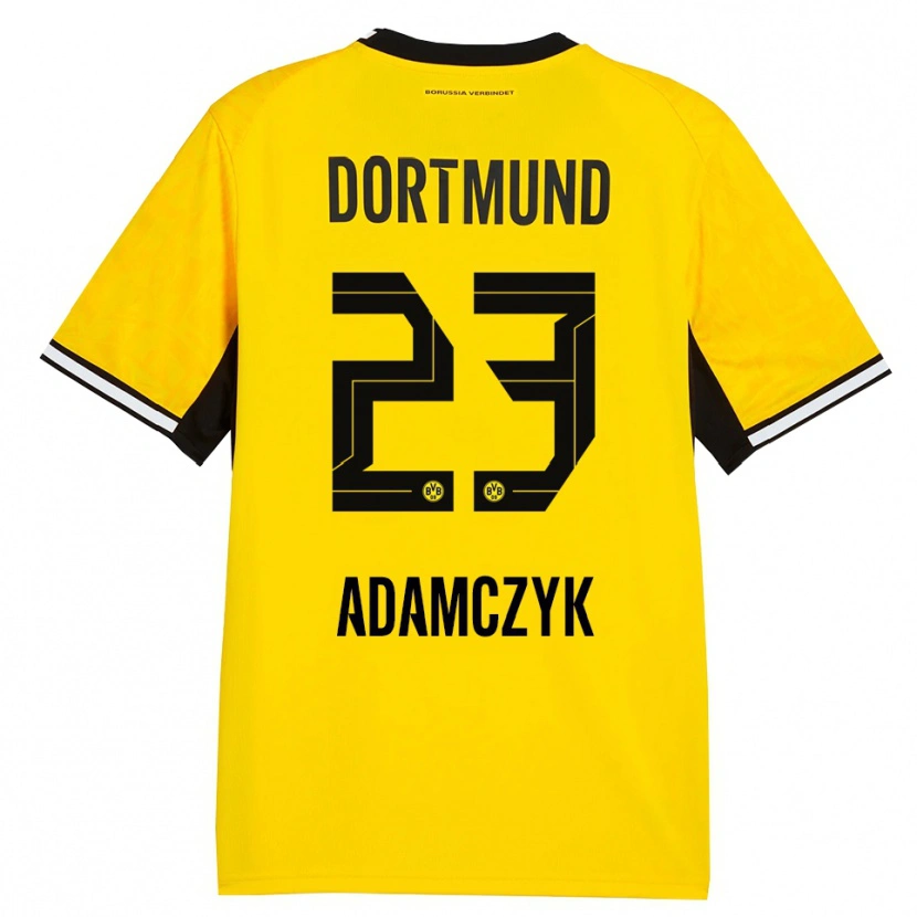 Danxen Kinder Nico Adamczyk #23 Gelb Schwarz Weiß Heimtrikot Trikot 2026/27 T-Shirt Schweiz