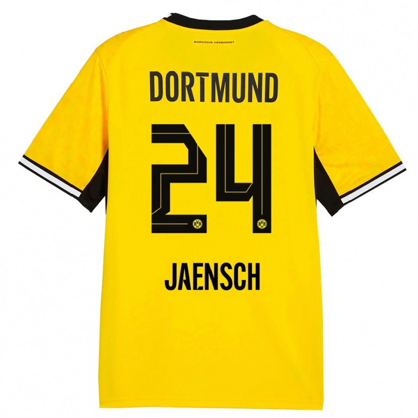 Danxen Kinder Johann Jaensch #24 Gelb Schwarz Weiß Heimtrikot Trikot 2026/27 T-Shirt Schweiz