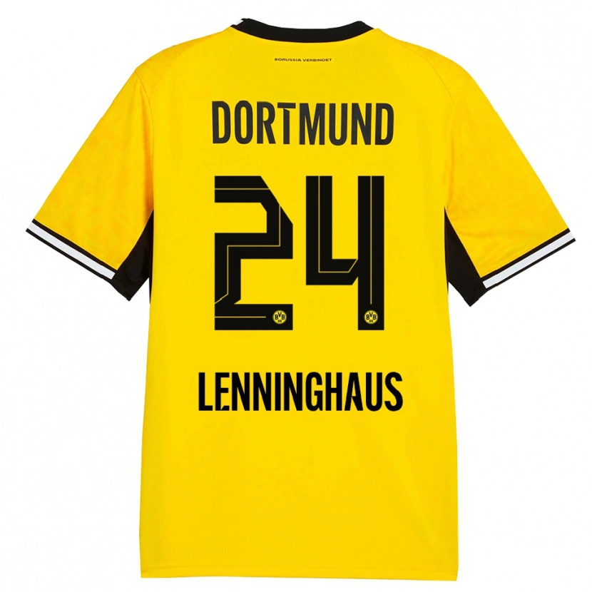 Danxen Kinder Mika Lenninghaus #24 Gelb Schwarz Weiß Heimtrikot Trikot 2026/27 T-Shirt Schweiz