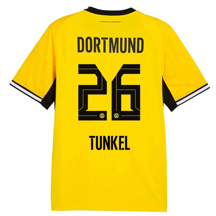 Danxen Kinder Janis Tunkel #26 Gelb Schwarz Weiß Heimtrikot Trikot 2026/27 T-Shirt Schweiz