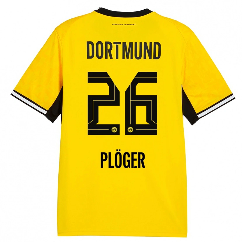 Danxen Kinder Dustin Plöger #26 Gelb Schwarz Weiß Heimtrikot Trikot 2026/27 T-Shirt Schweiz