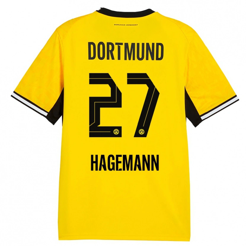 Danxen Kinder Keron Hagemann #27 Gelb Schwarz Weiß Heimtrikot Trikot 2026/27 T-Shirt Schweiz