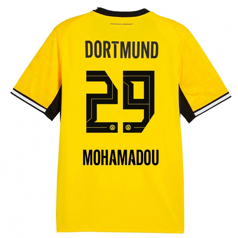 Danxen Kinder Hamzath Mohamadou #29 Gelb Schwarz Weiß Heimtrikot Trikot 2026/27 T-Shirt Schweiz