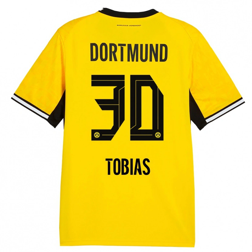 Danxen Kinder Vogt Tobias #30 Gelb Schwarz Weiß Heimtrikot Trikot 2026/27 T-Shirt Schweiz