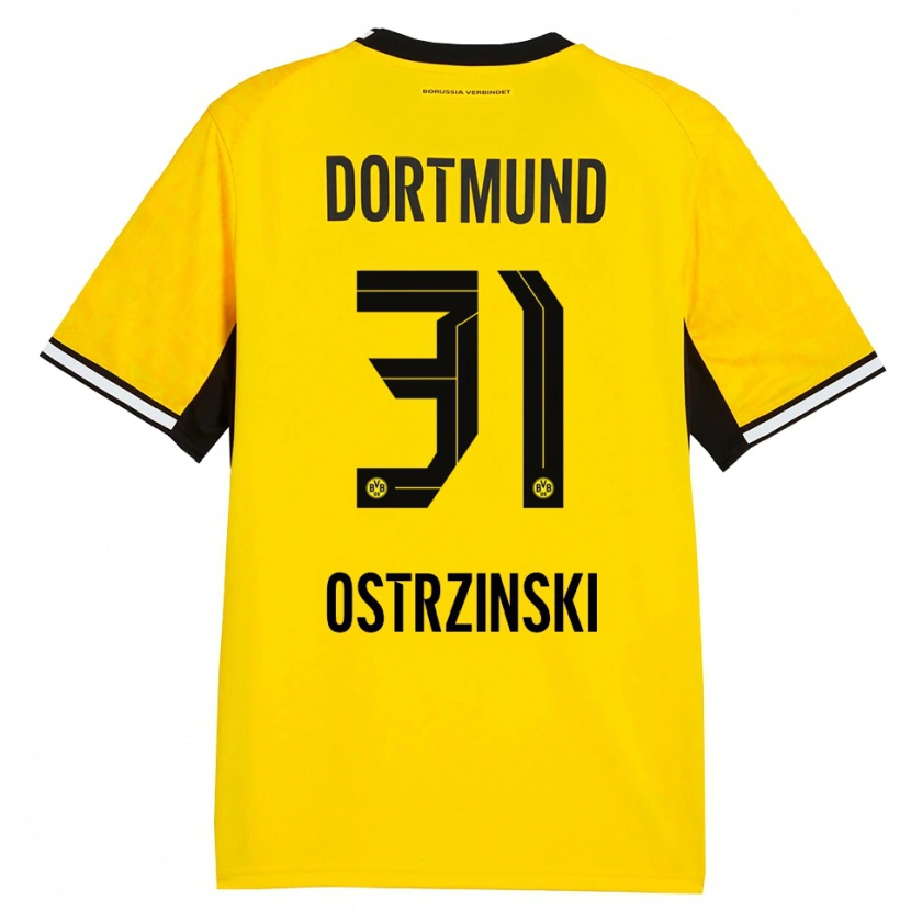 Danxen Kinder Silas Ostrzinski #31 Gelb Schwarz Weiß Heimtrikot Trikot 2026/27 T-Shirt Schweiz
