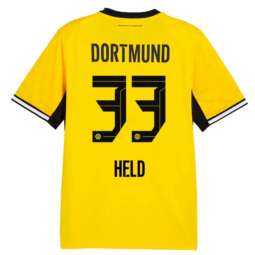 Danxen Kinder Aaron Held #33 Gelb Schwarz Weiß Heimtrikot Trikot 2026/27 T-Shirt Schweiz