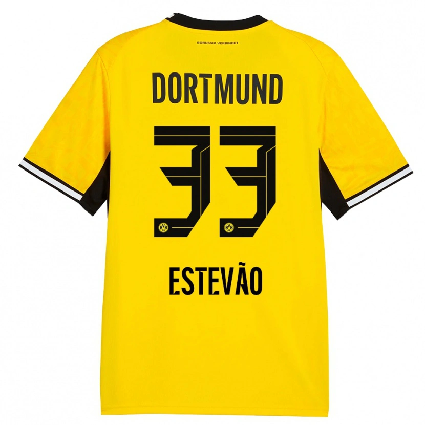 Danxen Kinder Tiago Estevão #33 Gelb Schwarz Weiß Heimtrikot Trikot 2026/27 T-Shirt Schweiz