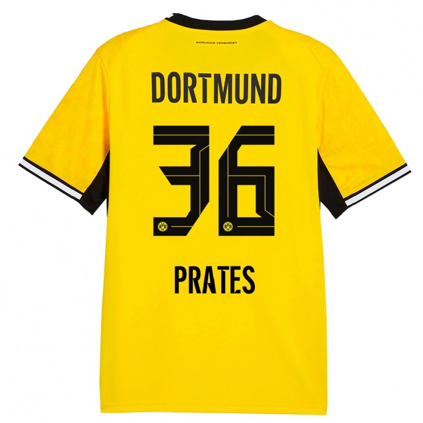 Danxen Kinder Kauã Prates #36 Gelb Schwarz Weiß Heimtrikot Trikot 2026/27 T-Shirt Schweiz