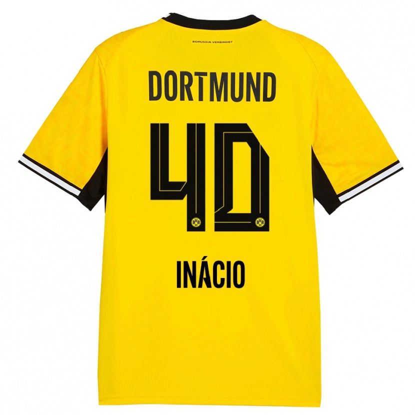 Danxen Kinder Samuele Inácio #40 Gelb Schwarz Weiß Heimtrikot Trikot 2026/27 T-Shirt Schweiz