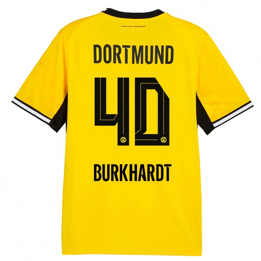 Danxen Kinder Till Burkhardt #40 Gelb Schwarz Weiß Heimtrikot Trikot 2026/27 T-Shirt Schweiz