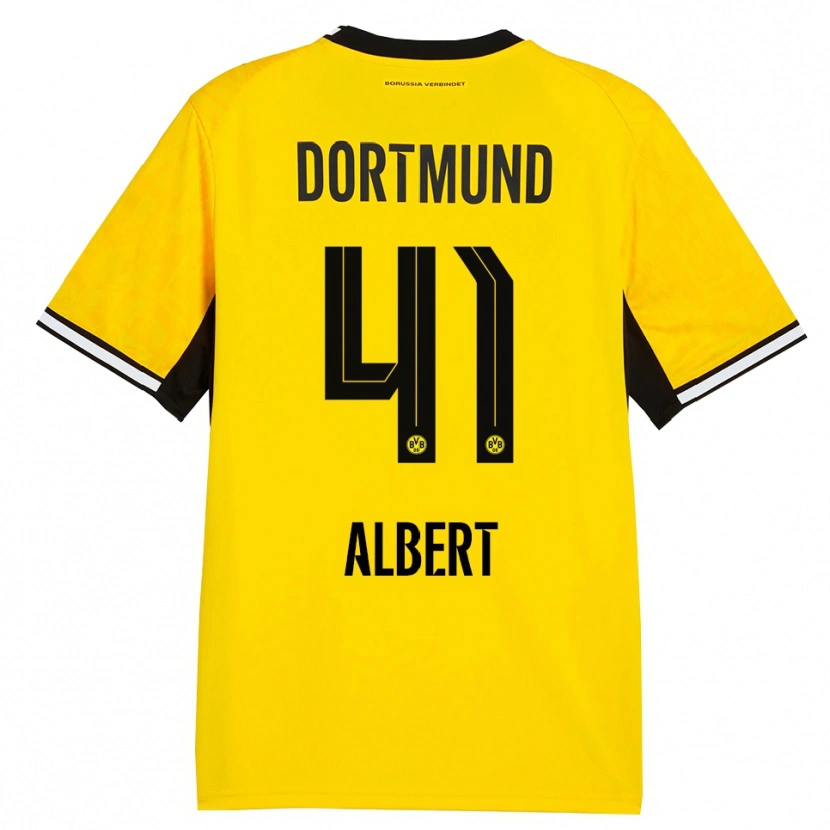Danxen Kinder Mathis Albert #41 Gelb Schwarz Weiß Heimtrikot Trikot 2026/27 T-Shirt Schweiz