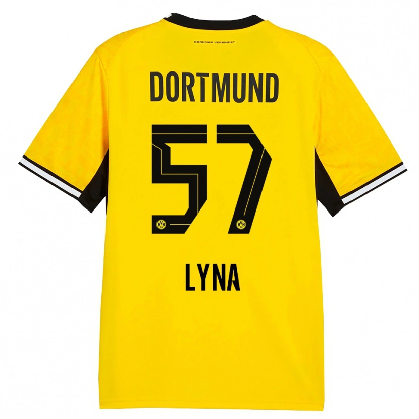 Danxen Kinder Schwarz Lyna #57 Gelb Schwarz Weiß Heimtrikot Trikot 2026/27 T-Shirt Schweiz