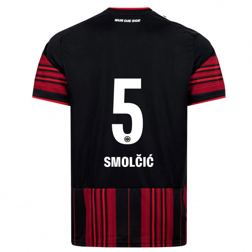 Danxen Kinder Hrvoje Smolcic #5 Schwarz Rot Weiß Heimtrikot Trikot 2026/27 T-Shirt Schweiz