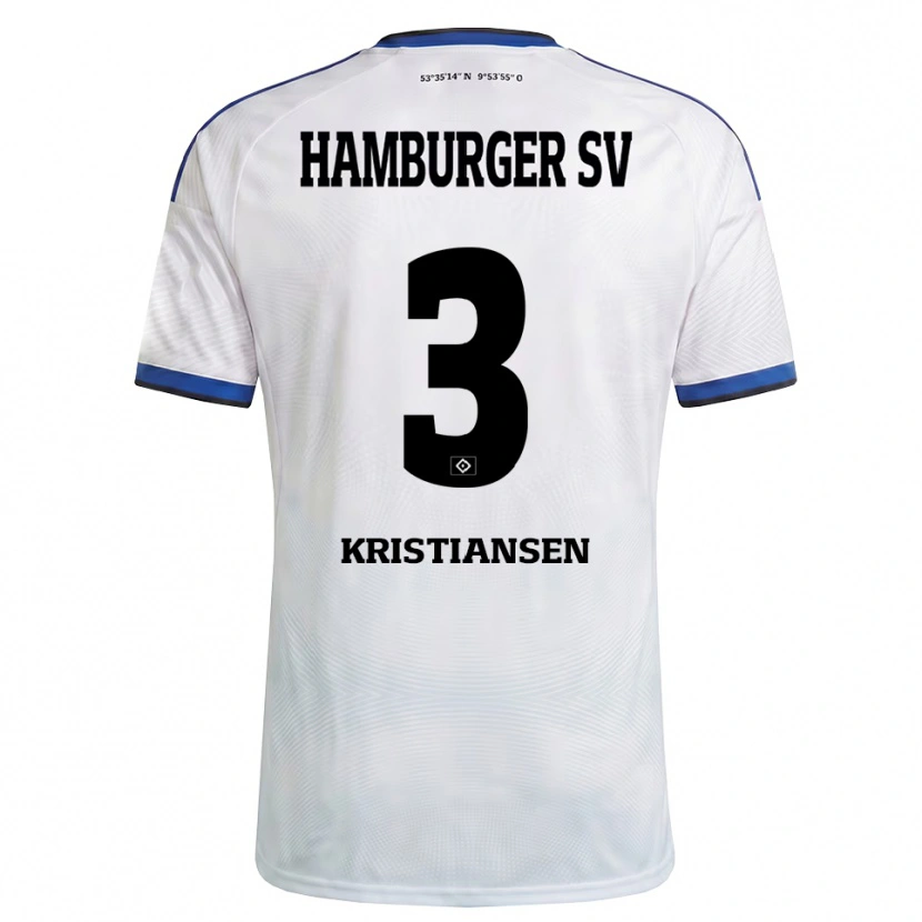 Danxen Kinder Simon Kristiansen #3 Weiß Schwarz Blau Heimtrikot Trikot 2026/27 T-Shirt Schweiz