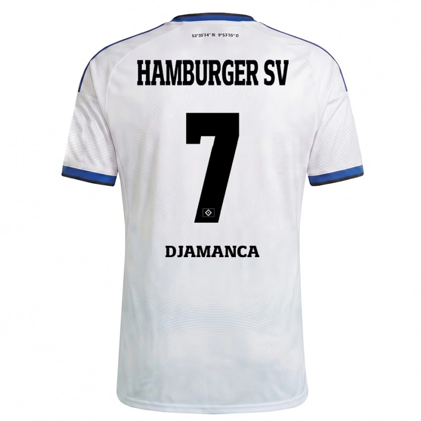 Danxen Kinder Ismaila Djamanca #7 Weiß Schwarz Blau Heimtrikot Trikot 2026/27 T-Shirt Schweiz