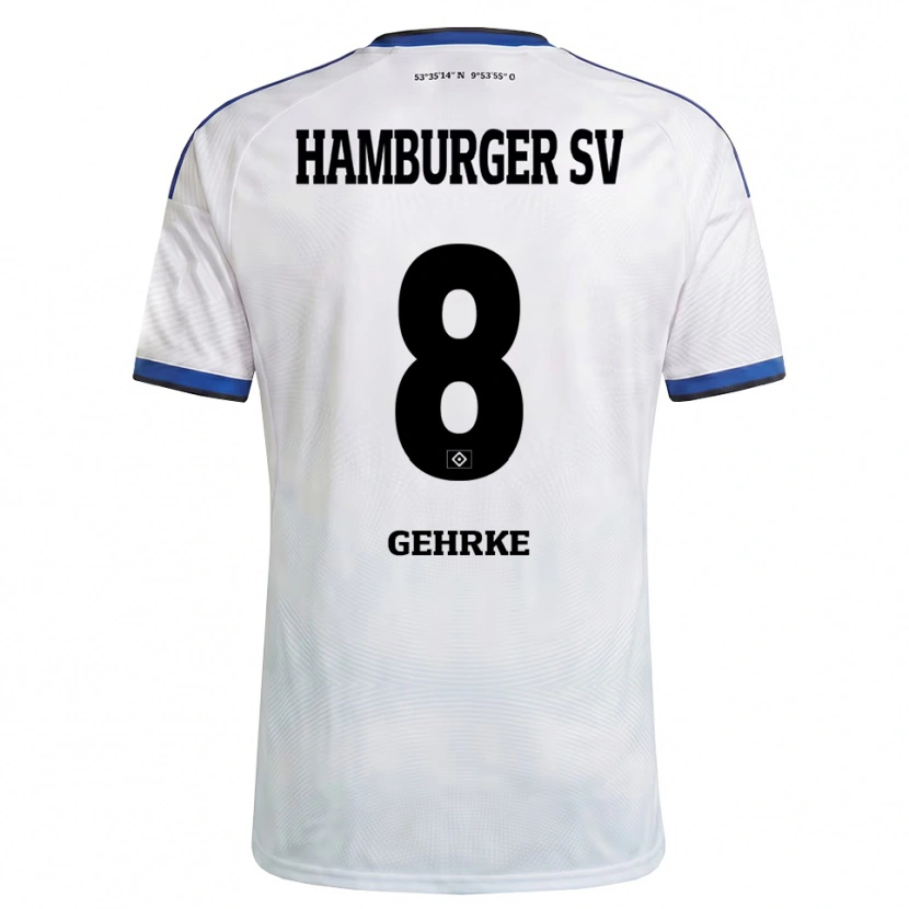 Danxen Kinder Stefan Gehrke #8 Weiß Schwarz Blau Heimtrikot Trikot 2026/27 T-Shirt Schweiz
