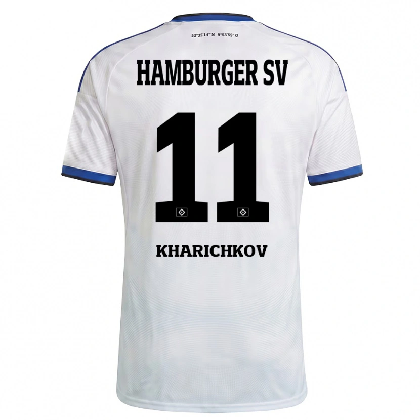 Danxen Kinder Valentyn Kharichkov #11 Weiß Schwarz Blau Heimtrikot Trikot 2026/27 T-Shirt Schweiz