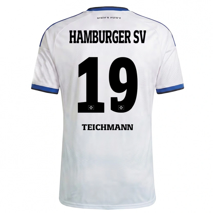 Danxen Kinder Mats Teichmann #19 Weiß Schwarz Blau Heimtrikot Trikot 2026/27 T-Shirt Schweiz