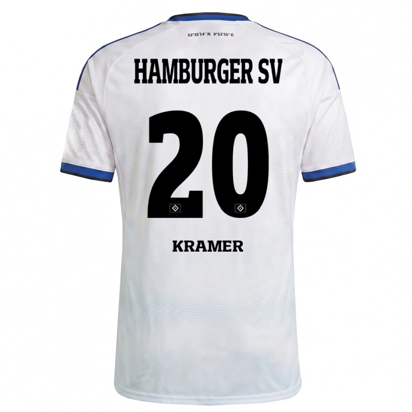 Danxen Kinder Timon Kramer #20 Weiß Schwarz Blau Heimtrikot Trikot 2026/27 T-Shirt Schweiz