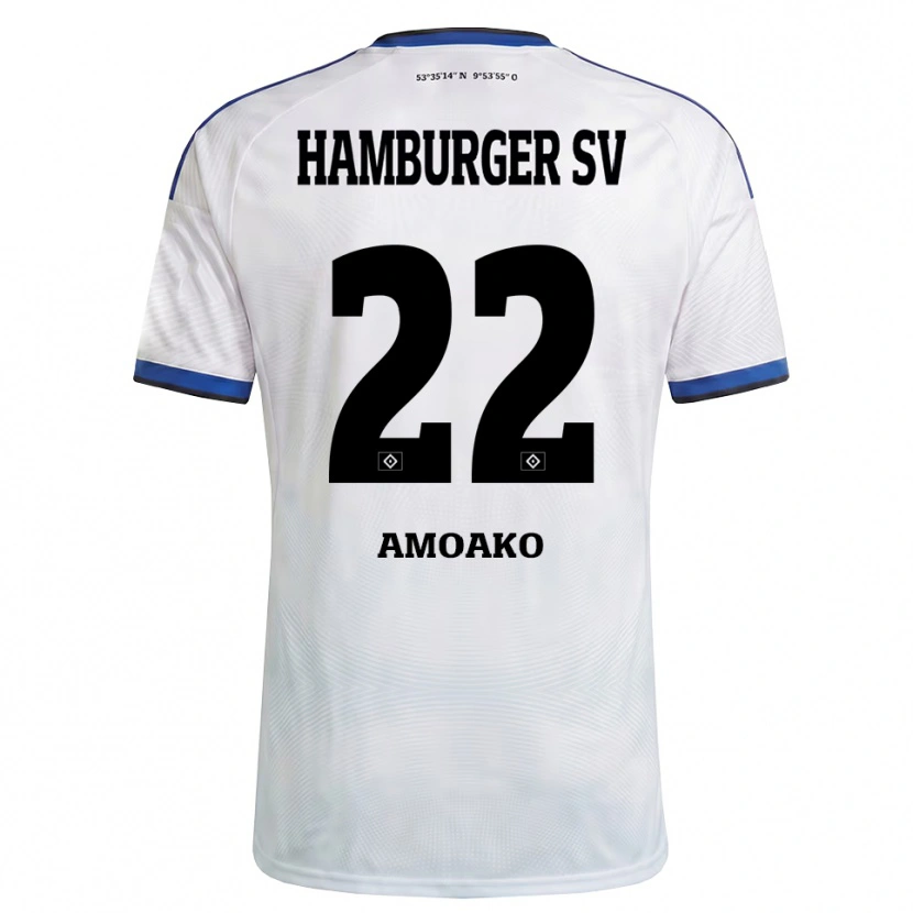 Danxen Kinder Kofi Amoako #22 Weiß Schwarz Blau Heimtrikot Trikot 2026/27 T-Shirt Schweiz
