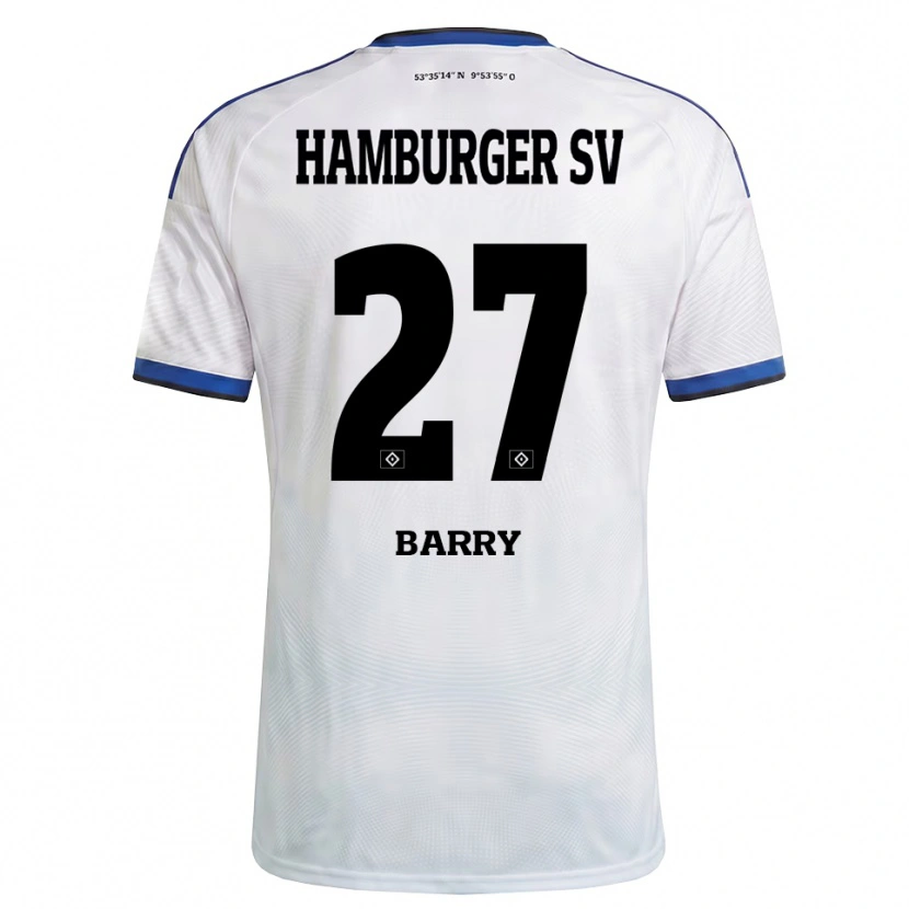 Danxen Kinder Alpha Barry #27 Weiß Schwarz Blau Heimtrikot Trikot 2026/27 T-Shirt Schweiz