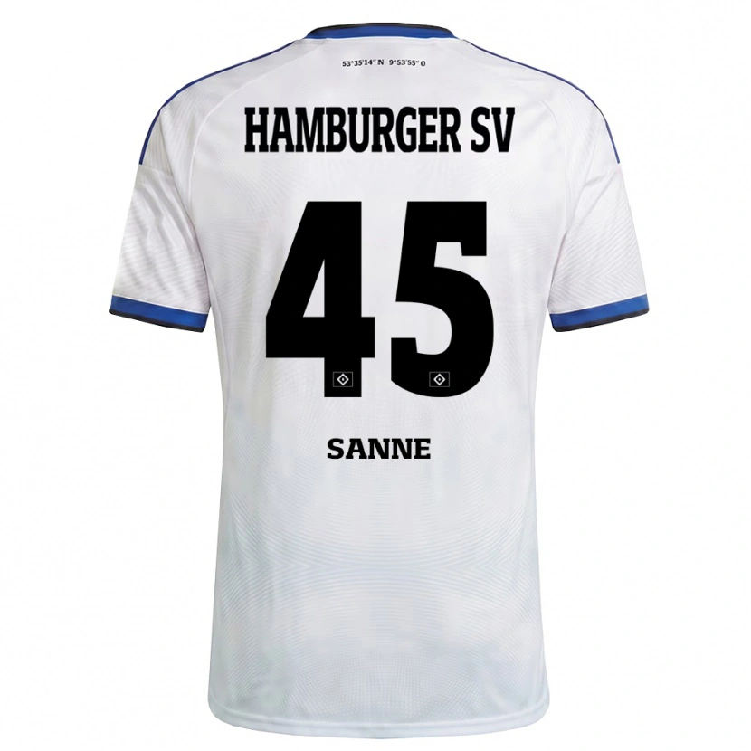 Danxen Kinder Tom Sanne #45 Weiß Schwarz Blau Heimtrikot Trikot 2026/27 T-Shirt Schweiz