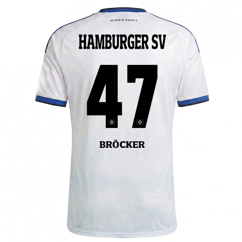 Danxen Kinder Mads Bröcker #47 Weiß Schwarz Blau Heimtrikot Trikot 2026/27 T-Shirt Schweiz