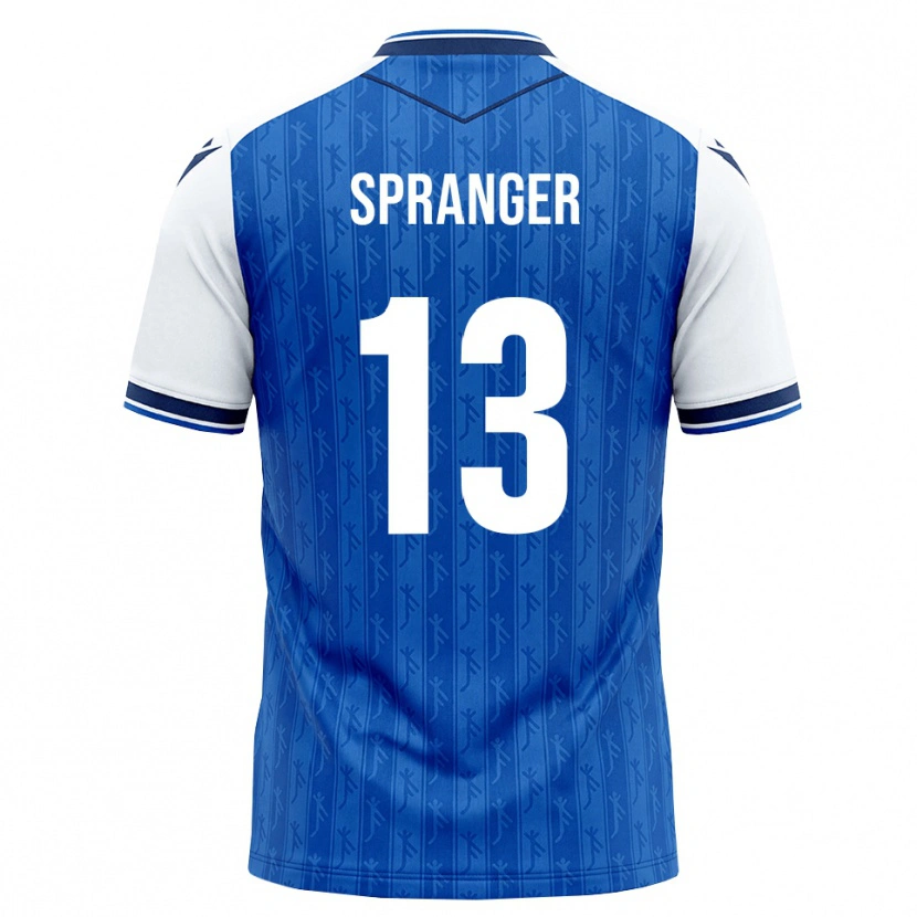 Danxen Kinder Tristan Spranger #13 Königsblau Weiß Heimtrikot Trikot 2026/27 T-Shirt Schweiz