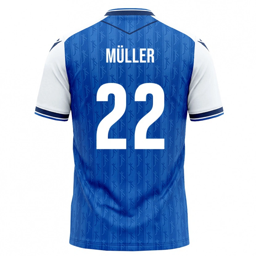 Danxen Kinder Tim Müller #22 Königsblau Weiß Heimtrikot Trikot 2026/27 T-Shirt Schweiz