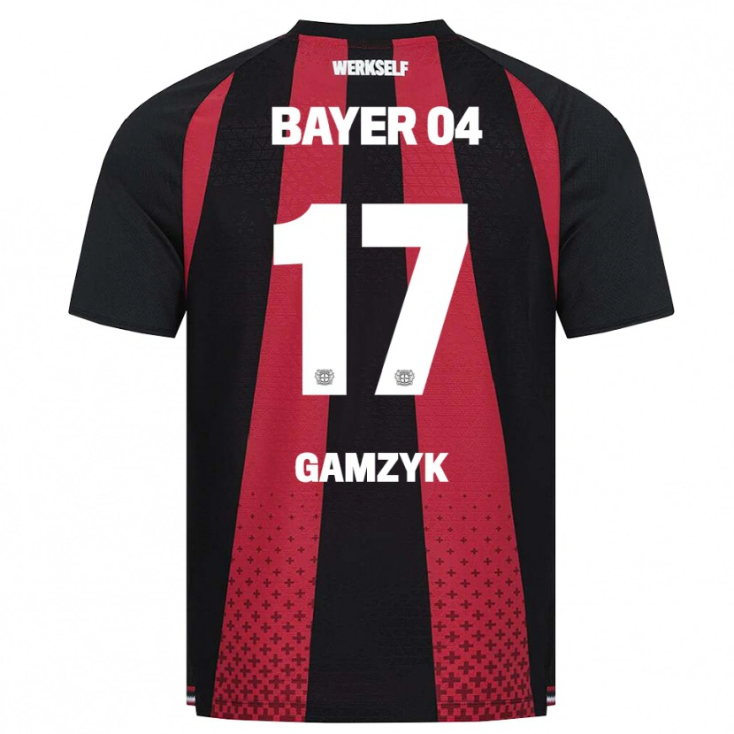 Danxen Kinder Andriy Gamzyk #17 Schwarz Weiß Rot Heimtrikot Trikot 2026/27 T-Shirt Schweiz