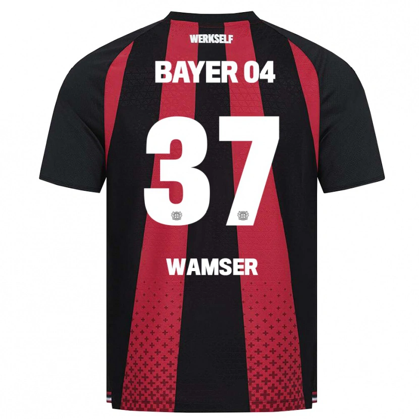 Danxen Kinder Carlotta Wamser #37 Schwarz Weiß Rot Heimtrikot Trikot 2026/27 T-Shirt Schweiz