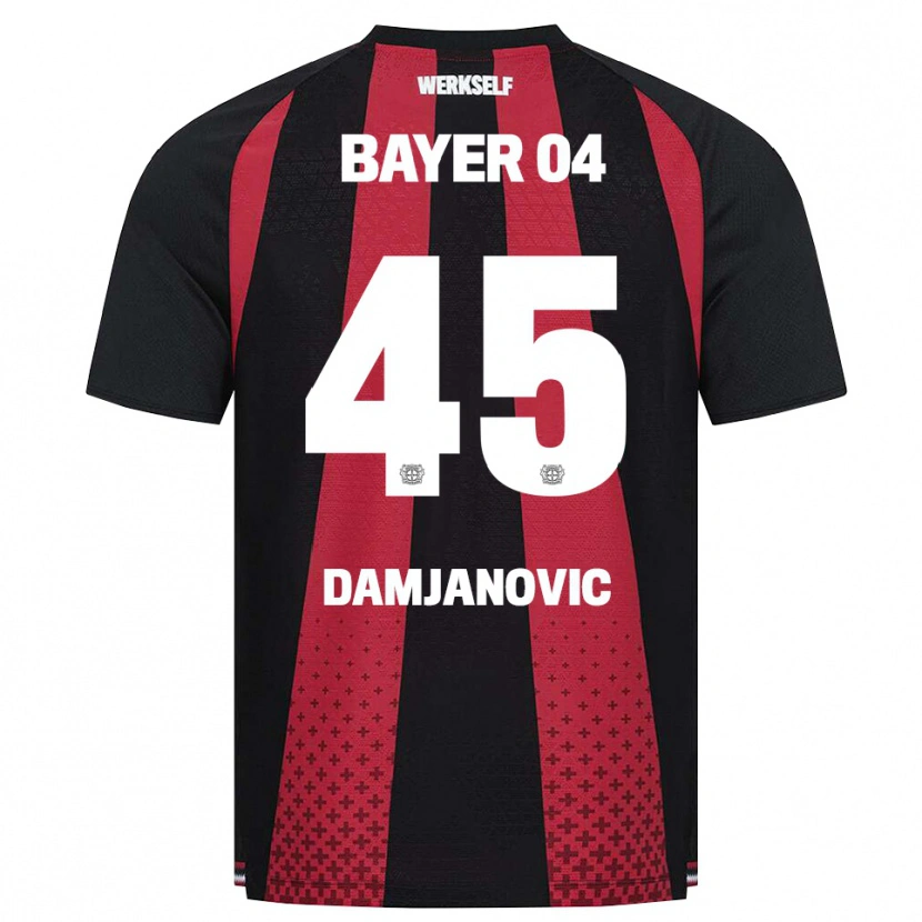 Danxen Kinder Aleksa Damjanovic #45 Schwarz Weiß Rot Heimtrikot Trikot 2026/27 T-Shirt Schweiz
