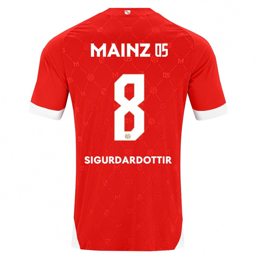 Danxen Kinder Heiðrún Sigurðardóttir #8 Rot Weiß Heimtrikot Trikot 2026/27 T-Shirt Schweiz