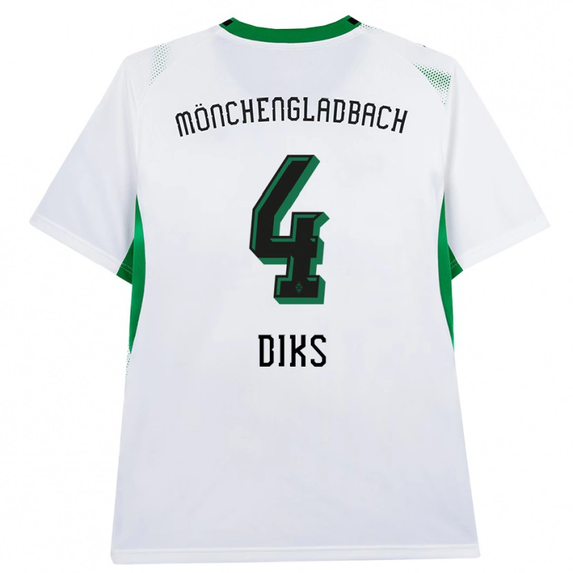 Danxen Kinder Kevin Diks #4 Weiß Schwarz Grün Heimtrikot Trikot 2026/27 T-Shirt Schweiz