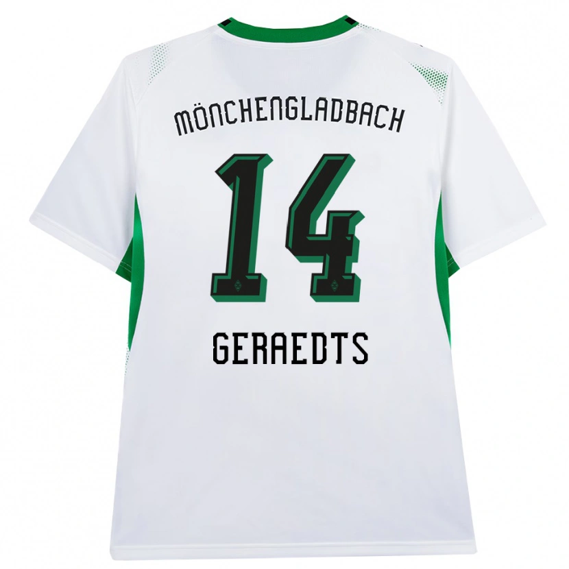 Danxen Kinder Kelsey Geraedts #14 Weiß Schwarz Grün Heimtrikot Trikot 2026/27 T-Shirt Schweiz