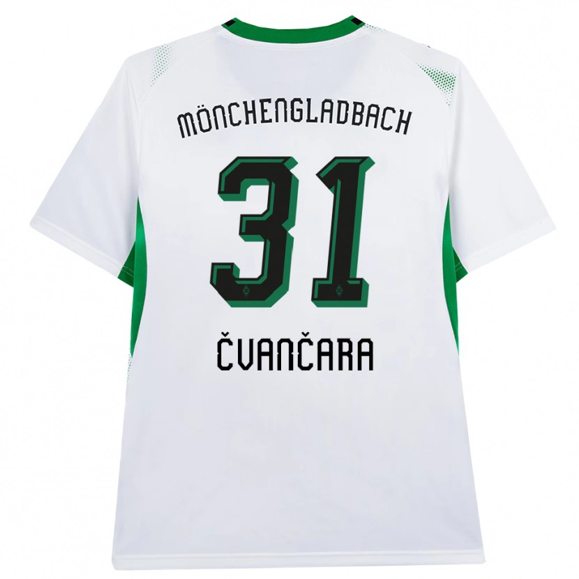 Danxen Kinder Tomas Cvancara #31 Weiß Schwarz Grün Heimtrikot Trikot 2026/27 T-Shirt Schweiz