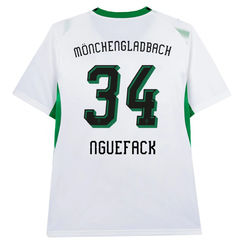 Danxen Kinder Mathieu Nguefack #34 Weiß Schwarz Grün Heimtrikot Trikot 2026/27 T-Shirt Schweiz